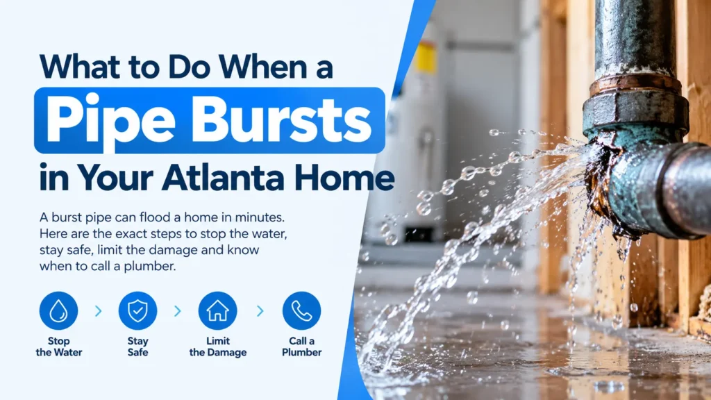 What to Do When a Pipe Bursts in Your Atlanta Home